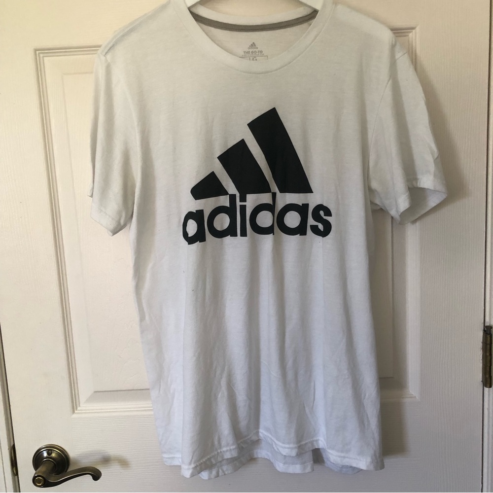 Adidas White Logo The-Go-To Tee